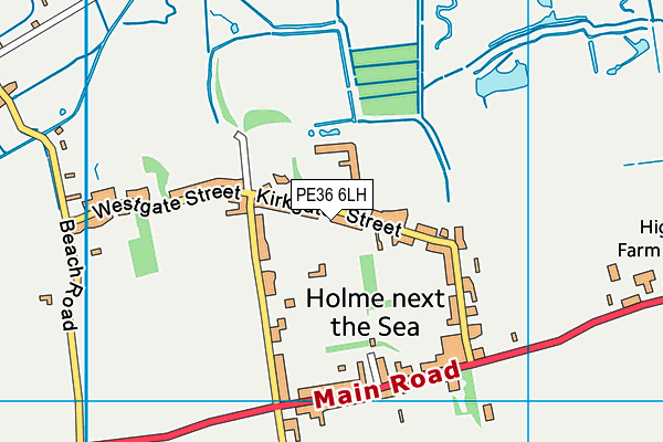 PE36 6LH map - OS VectorMap District (Ordnance Survey)