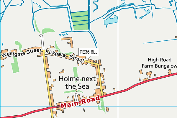 PE36 6LJ map - OS VectorMap District (Ordnance Survey)