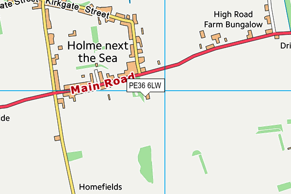Holme Playing Fields (Closed) map (PE36 6LW) - OS VectorMap District (Ordnance Survey)