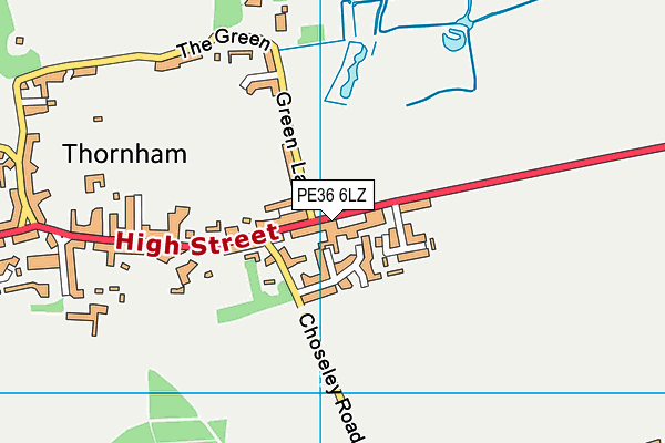 PE36 6LZ map - OS VectorMap District (Ordnance Survey)