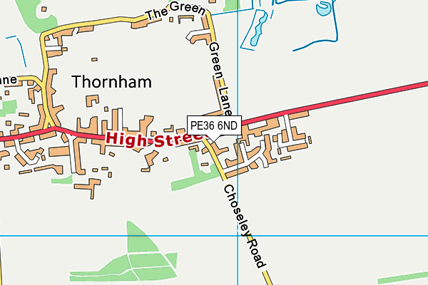 PE36 6ND map - OS VectorMap District (Ordnance Survey)