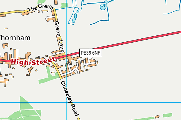 PE36 6NF map - OS VectorMap District (Ordnance Survey)