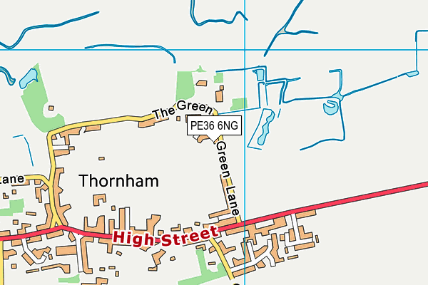 PE36 6NG map - OS VectorMap District (Ordnance Survey)