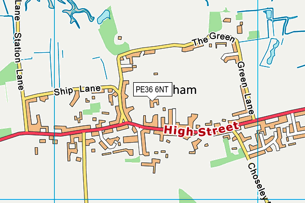 PE36 6NT map - OS VectorMap District (Ordnance Survey)