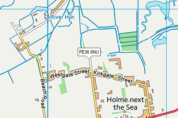 PE36 6NU map - OS VectorMap District (Ordnance Survey)