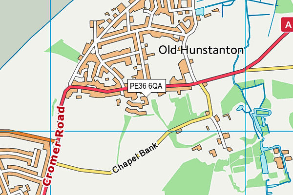 PE36 6QA map - OS VectorMap District (Ordnance Survey)