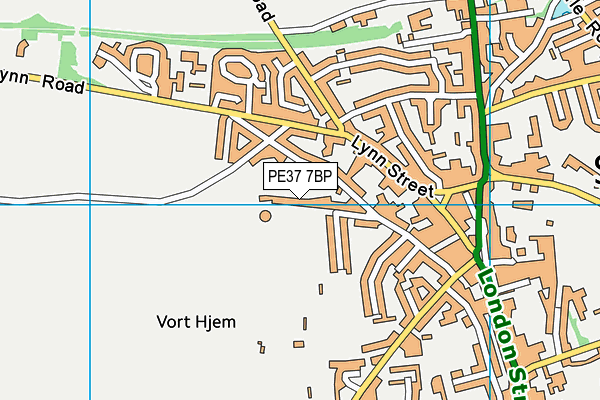 PE37 7BP map - OS VectorMap District (Ordnance Survey)