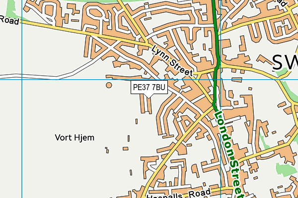 PE37 7BU map - OS VectorMap District (Ordnance Survey)