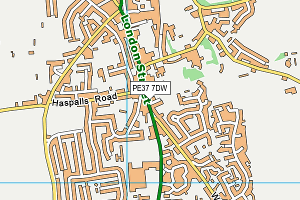 PE37 7DW map - OS VectorMap District (Ordnance Survey)