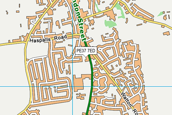 PE37 7ED map - OS VectorMap District (Ordnance Survey)