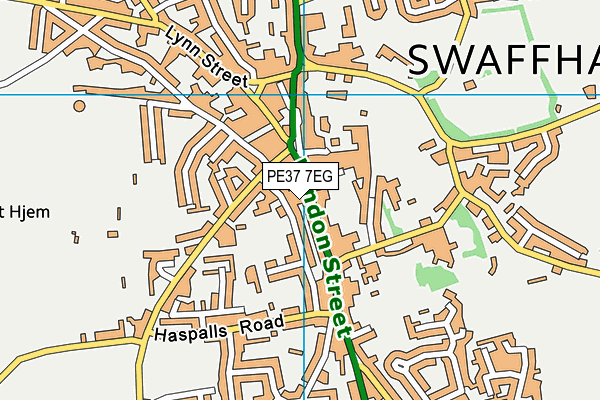 PE37 7EG map - OS VectorMap District (Ordnance Survey)