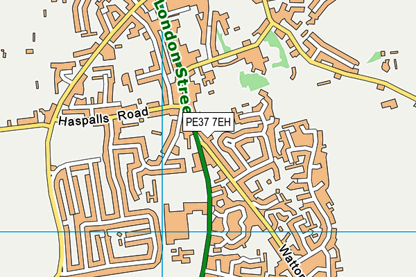 PE37 7EH map - OS VectorMap District (Ordnance Survey)
