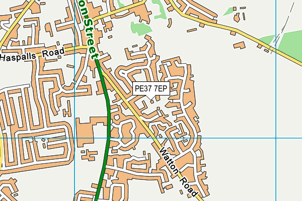 PE37 7EP map - OS VectorMap District (Ordnance Survey)