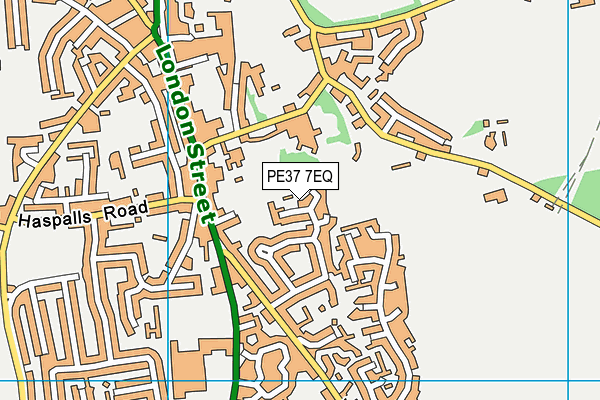 PE37 7EQ map - OS VectorMap District (Ordnance Survey)