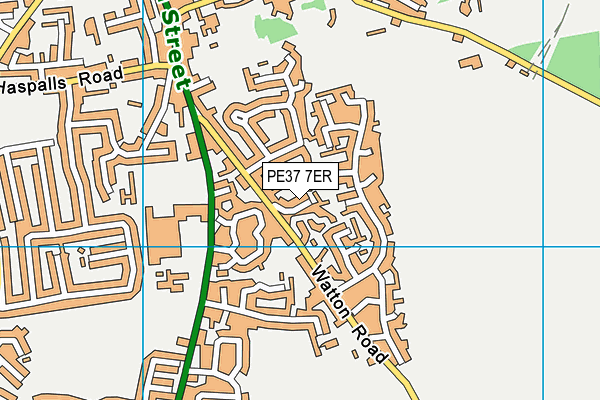 PE37 7ER map - OS VectorMap District (Ordnance Survey)