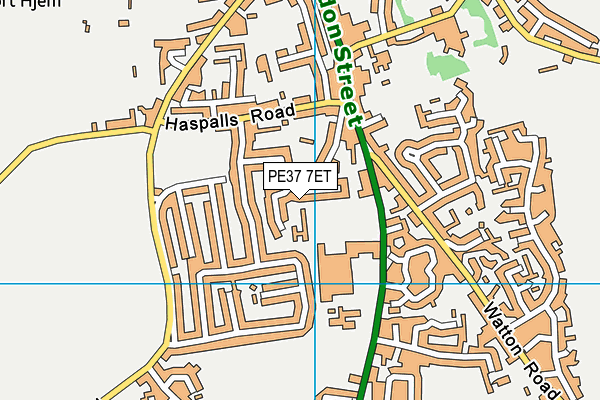 PE37 7ET map - OS VectorMap District (Ordnance Survey)