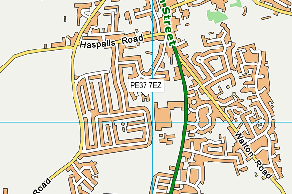 PE37 7EZ map - OS VectorMap District (Ordnance Survey)