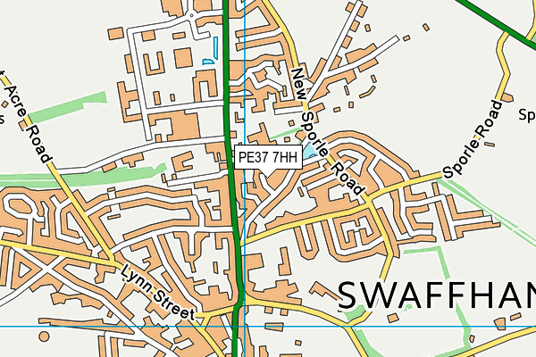 PE37 7HH map - OS VectorMap District (Ordnance Survey)