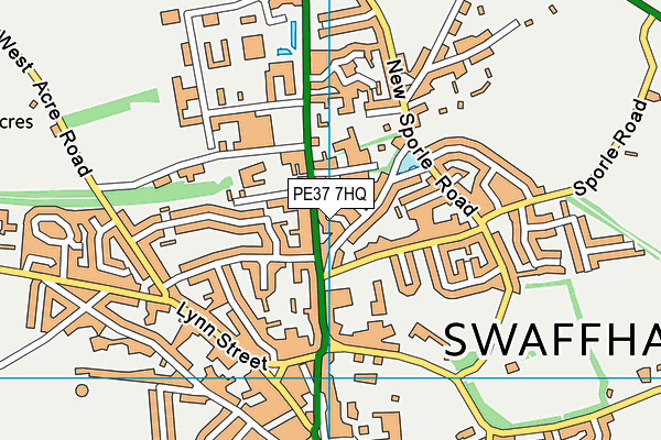 PE37 7HQ map - OS VectorMap District (Ordnance Survey)