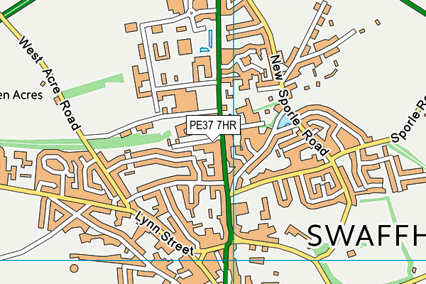 PE37 7HR map - OS VectorMap District (Ordnance Survey)