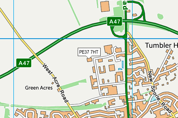 PE37 7HT map - OS VectorMap District (Ordnance Survey)