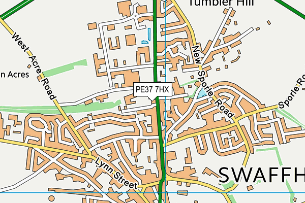 PE37 7HX map - OS VectorMap District (Ordnance Survey)