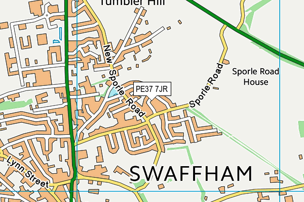 PE37 7JR map - OS VectorMap District (Ordnance Survey)