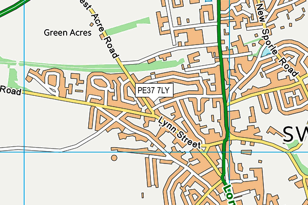 PE37 7LY map - OS VectorMap District (Ordnance Survey)
