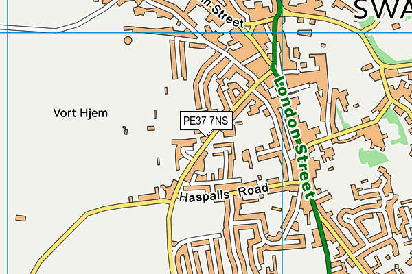 PE37 7NS map - OS VectorMap District (Ordnance Survey)