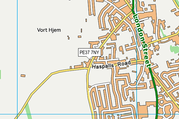 PE37 7NY map - OS VectorMap District (Ordnance Survey)