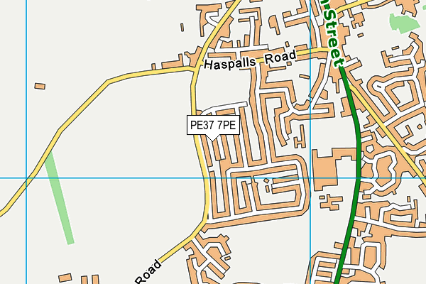 PE37 7PE map - OS VectorMap District (Ordnance Survey)