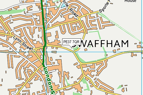 PE37 7QR map - OS VectorMap District (Ordnance Survey)