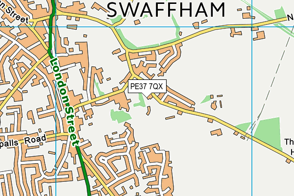 Swaffham Rugby Club map (PE37 7QX) - OS VectorMap District (Ordnance Survey)