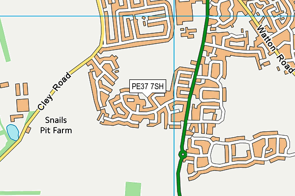 PE37 7SH map - OS VectorMap District (Ordnance Survey)