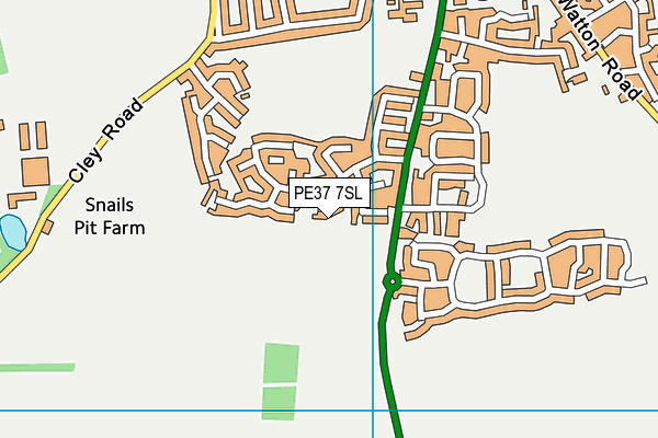 PE37 7SL map - OS VectorMap District (Ordnance Survey)