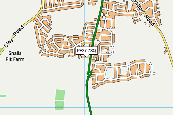 PE37 7SQ map - OS VectorMap District (Ordnance Survey)