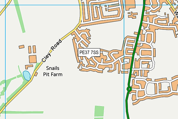 PE37 7SS map - OS VectorMap District (Ordnance Survey)