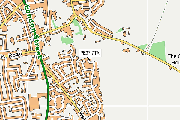 PE37 7TA map - OS VectorMap District (Ordnance Survey)