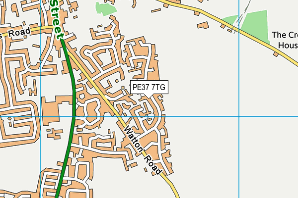 PE37 7TG map - OS VectorMap District (Ordnance Survey)