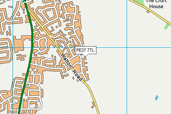 PE37 7TL map - OS VectorMap District (Ordnance Survey)