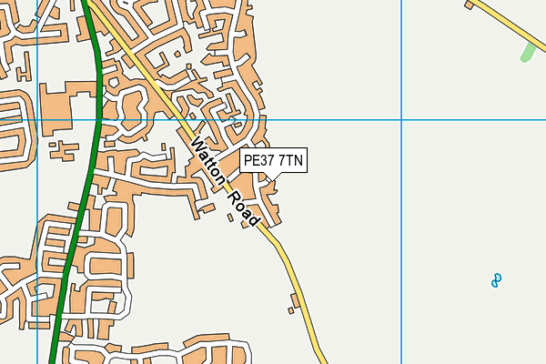 PE37 7TN map - OS VectorMap District (Ordnance Survey)