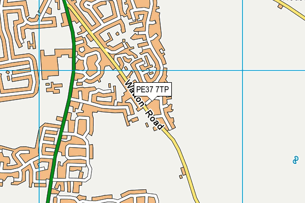 PE37 7TP map - OS VectorMap District (Ordnance Survey)