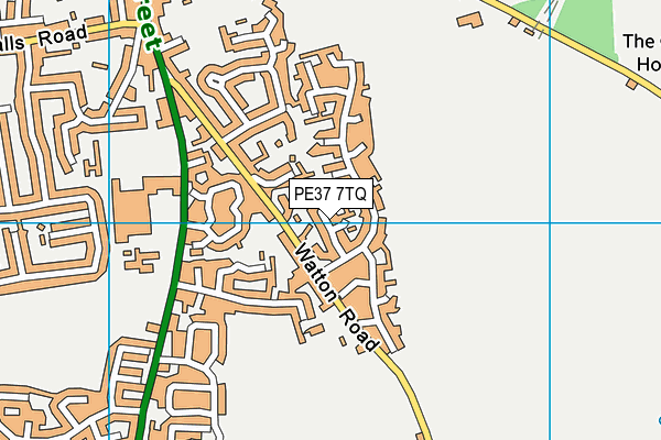 PE37 7TQ map - OS VectorMap District (Ordnance Survey)