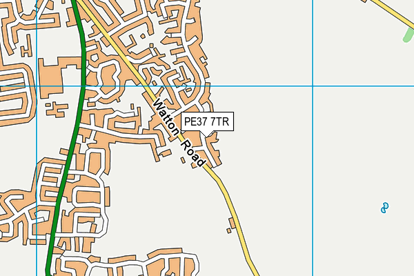 PE37 7TR map - OS VectorMap District (Ordnance Survey)