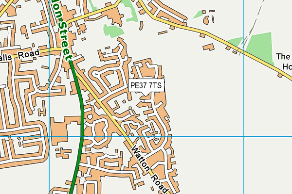PE37 7TS map - OS VectorMap District (Ordnance Survey)