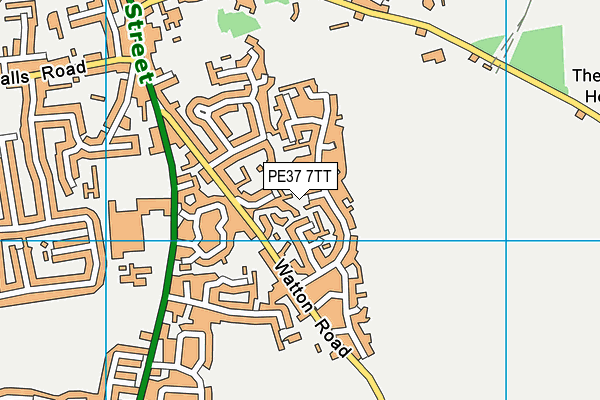 PE37 7TT map - OS VectorMap District (Ordnance Survey)