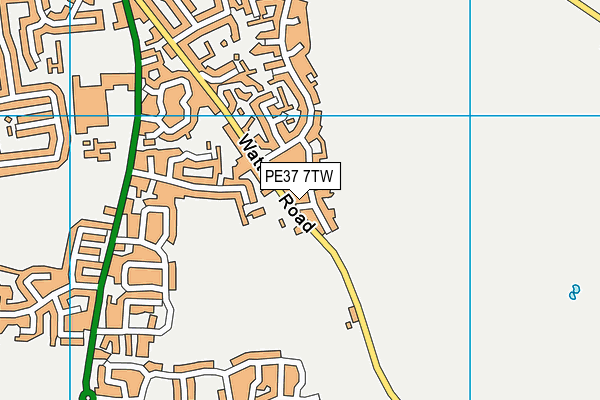 PE37 7TW map - OS VectorMap District (Ordnance Survey)