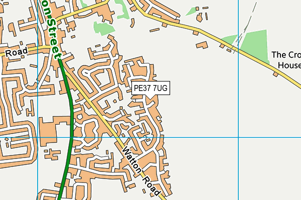 PE37 7UG map - OS VectorMap District (Ordnance Survey)