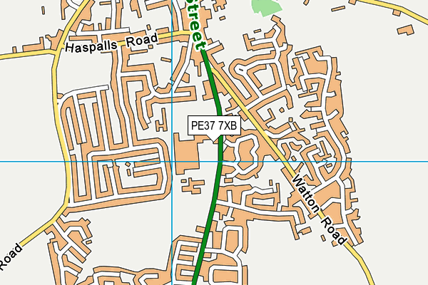 PE37 7XB map - OS VectorMap District (Ordnance Survey)