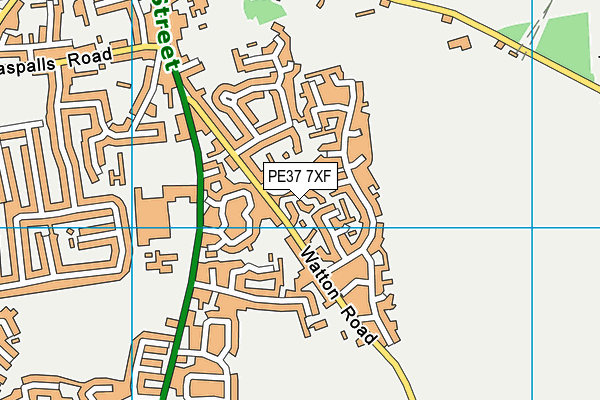 PE37 7XF map - OS VectorMap District (Ordnance Survey)